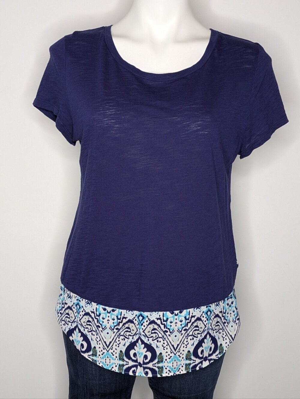 Express Blue Kaleidoscope Short Sleeve T-shirt S